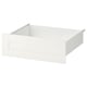 Option: SANNIDAL white drawer front, rectangular, sleek design, wooden & steel material.