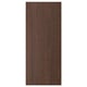 Option: Dark wooden panel, rectangular, smooth grain texture, oak veneer finish, solid wood edges.