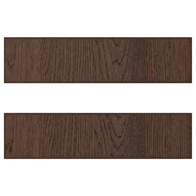 Two dark wood rectangle panels in oak veneer with solid wood edges, part of SINARP series.