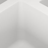 High quality, stain-resistant sink with two bowls and sloped drainer; durable, scratch-proof surface.