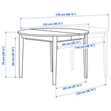 Illustration with measurements for the product: SKANSNÄS.