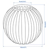 Illustration with measurements for the product: SKOGSTUNDRA.