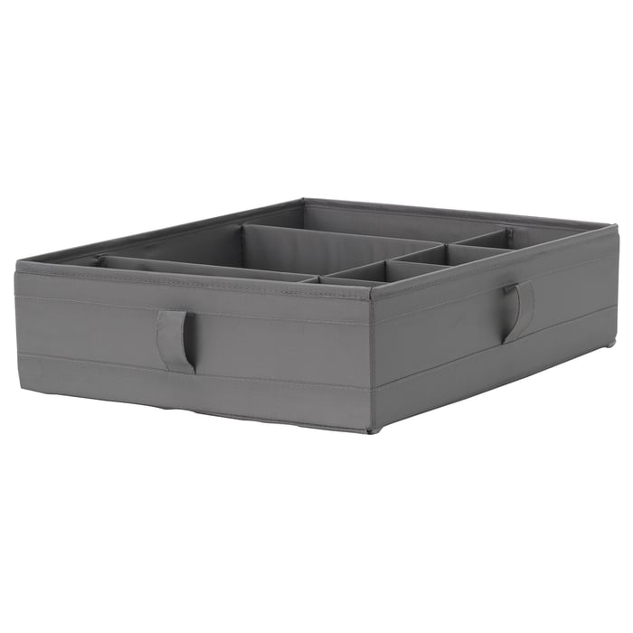SKUBB box with compartments, dark grey, 44x34x11 cm IKEA Ireland