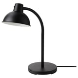 Black SKURUP table lamp with adjustable dome-shaped shade. Modern, minimalist design with round base.
