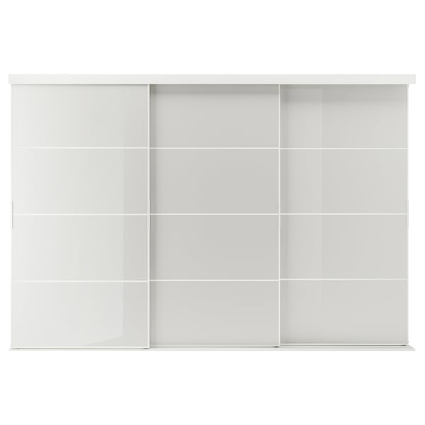 SKYTTA: white foster closet, sliding doors