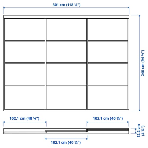 Illustration with measurements for the product: SKYTTA.