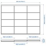 Illustration with measurements for the product: SKYTTA.