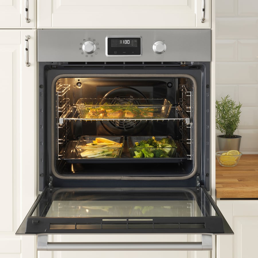SMAKSAK Forced air oven w pyrolytic funct, stainless steel IKEA Ireland