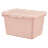 Pink SOCKERBIT storage box, made of plastic, rectangular with lid.