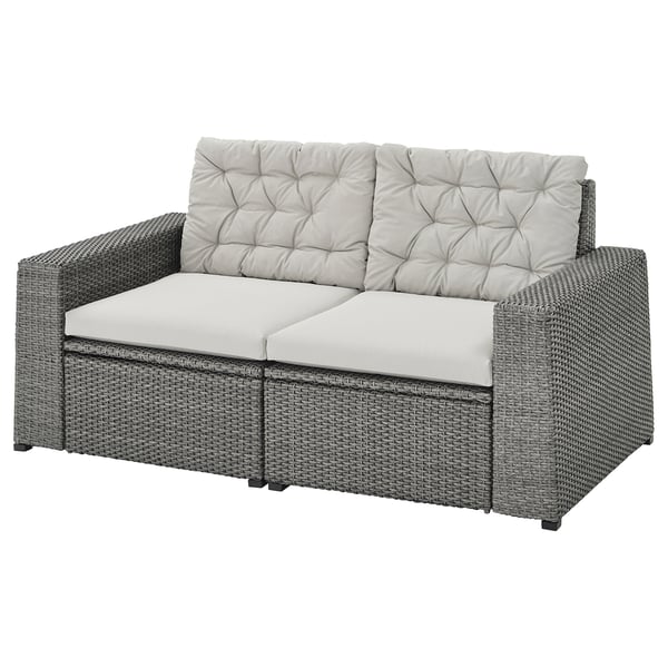 SOLLERÖN 2-seat modular sofa, outdoor - dark grey ... on {keyword}