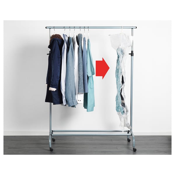 SPANTAD Vacuum seal hanging bag, light grey, 135 cm IKEA Ireland