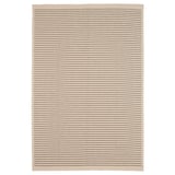 STARREKLINTE rug, beige with black stripes, rectangular, flat-woven cotton.