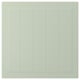 A STENSUND cabinet door in green with grooved panels, lacquered for easy cleaning and moisture resistance.