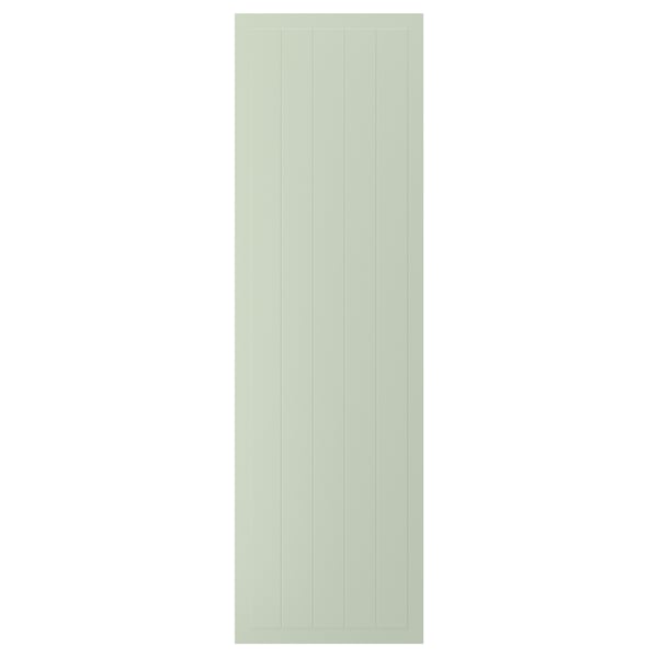 STENSUND green cabinet front, grooved, rectangular, fiberboard, easy-clean.