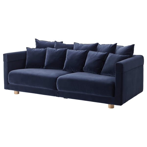 Stockholm 2017 Three Seat Sofa Sandbacka Dark Blue Ikea