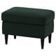 Option: Dark green rectangular footstool with wooden legs.