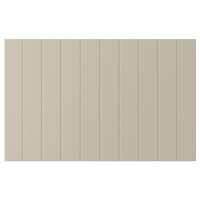 Beige SUTTERVIKEN panel, vertical stripes, fiberboard, timeless.