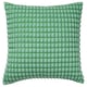 SVARTPOPPEL: light green, square cushion with soft, textured pattern; 100% recycled polyester.