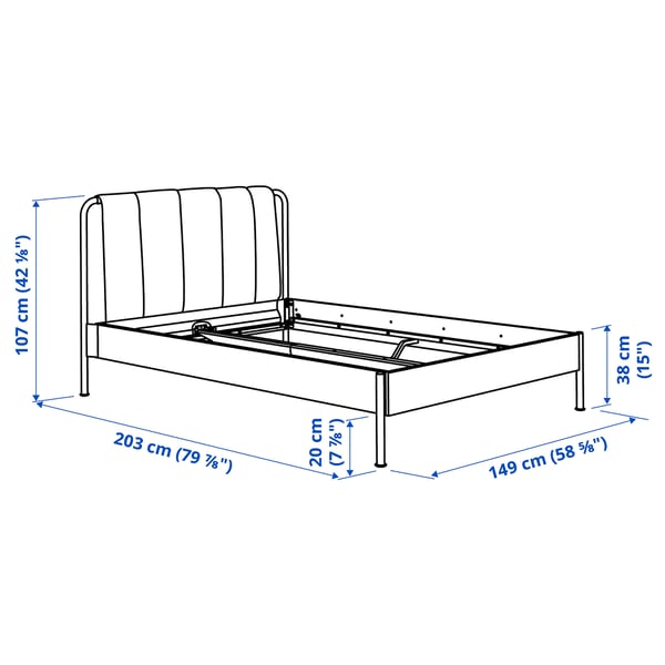 Illustration with measurements for the product: TÄLLÅSEN.