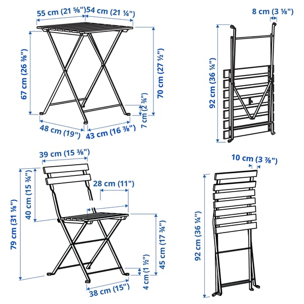 Illustration with measurements for the product: TÄRNÖ.