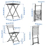 Illustration with measurements for the product: TÄRNÖ.