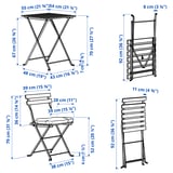 Illustration with measurements for the product: TÄRNÖ.