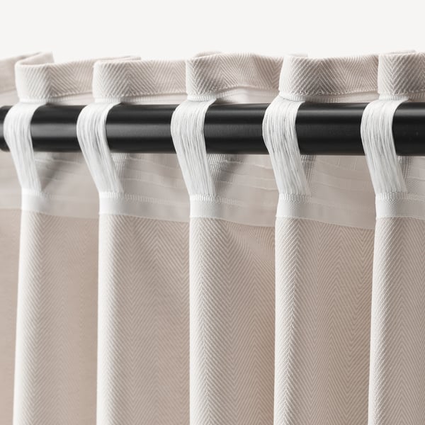 Curtains with tonight tape and rod-pocket design for easy hanging, providing privacy and reducing glares.