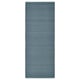 A grey-blue rectangular TIDTABELL rug with a textured, woven design. Its made with cotton and wool, ideal for cozy floors.