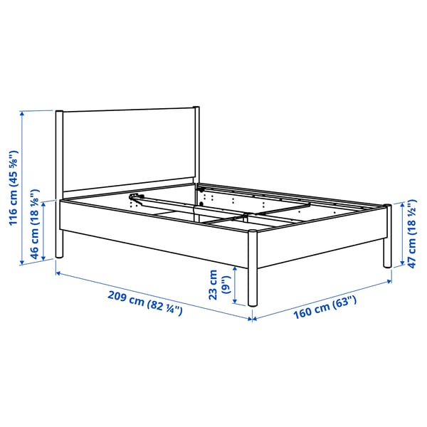 Illustration with measurements for the product: TONSTAD.