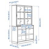 Illustration with measurements for the product: TONSTAD.