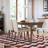 TONSTAD / TONSTAD Table and 4 chairs, brown oak veneer/Fridtuna light beige brown oak effect, 140/196x85 cm