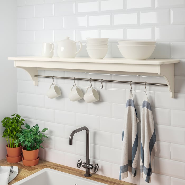 TORNVIKEN offwhite, wall shelf, width 120 cm IKEA Ireland