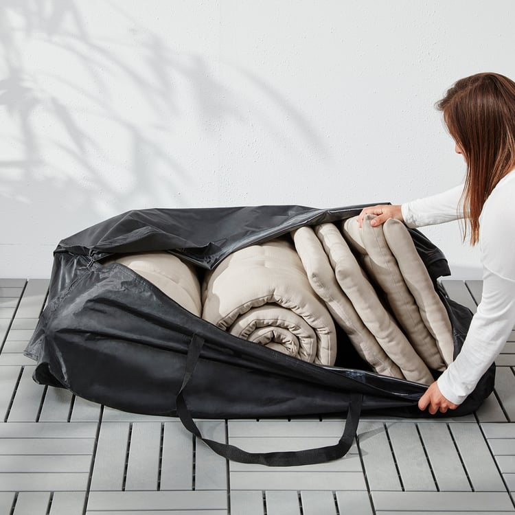 TOSTERÖ Storage bag for cushions, black, 116x49 cm IKEA Ireland
