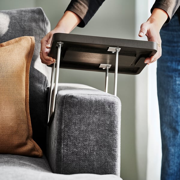 TRANERED Armrest tray, dark brown