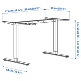 Illustration with measurements for the product: TROTTEN.