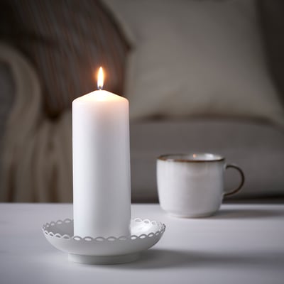 TURTURDUVA Candle holder, off-white, 4 cm