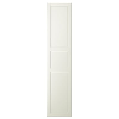 A TYSSEDAL door in white. It classic panel design, soft edges, and timeless style. Made of fiberboard with a painted finish.