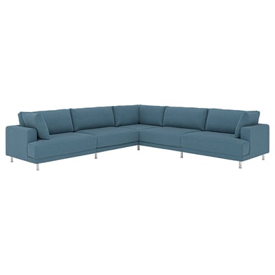 UPPÅKRA Modular corner sofa, 6 seat, Axvall dark grey-blue