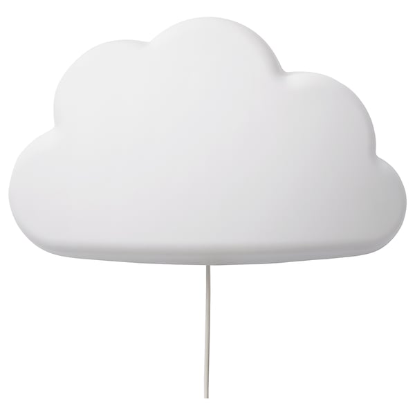 UPPLYST cloud lamp, white, plastic, 3d design, soft light for kids.