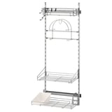 Silver UTRUSTA organizer: pull-out shelves & adjustable sections for easy storage & access