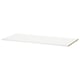 Option: A white UTRUSTA shelf. It’s rectangular, made of melamine, and designed for corner cabinets.