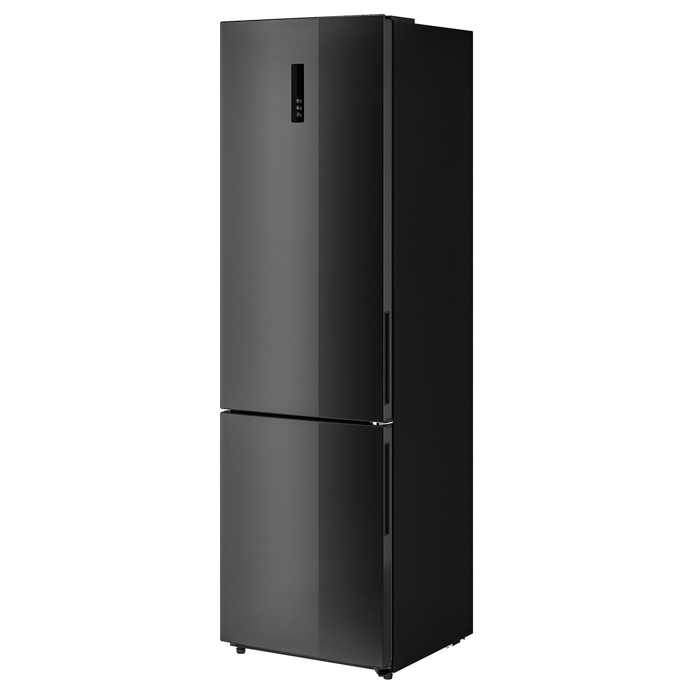 VÄLGÅNG fridge freezer, freestanding, black stainless steel colour, 246