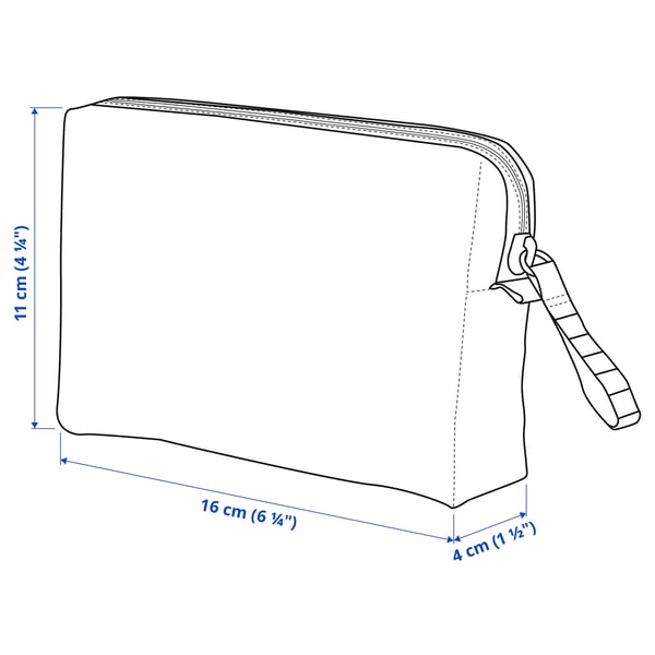 VÄRLDENS Accessory bag, black, 16x4x11 cm IKEA Ireland