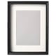 Option: Black picture frame with white mat, classic design. Ideal for hanging safely on walls.