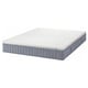 A grey VALEVÅG pocket spring mattress with a white top, rectangular and slightly elevated at the edges.