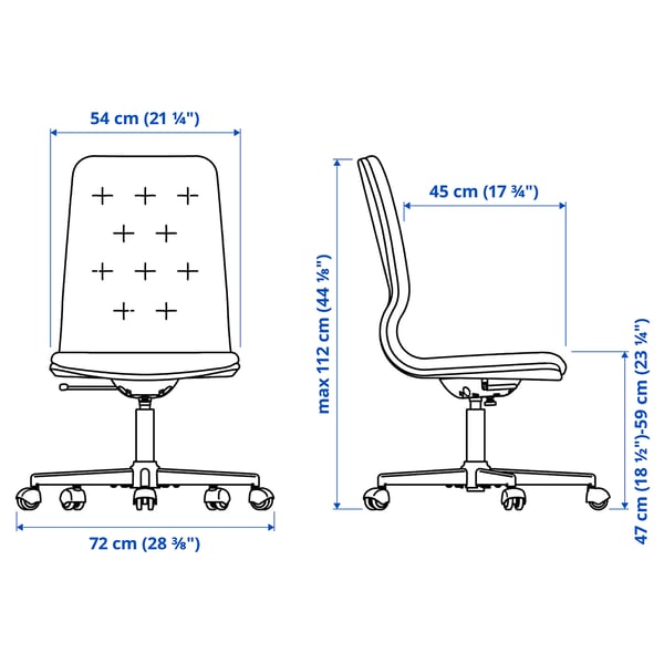 Illustration with measurements for the product: VEBJÖRN/MULLFJÄLLET.