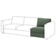 VIMLE 1-seat section, Knäbäck grey-green