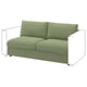 VIMLE 2-seat sofa-bed section, Mosshed grey-green