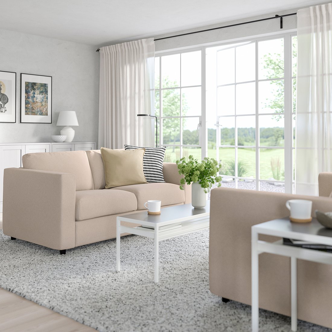 VIMLE 2seat sofabed, Tallmyra beige IKEA Ireland