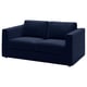VIMLE: blue 2-seater sofa; modern design, plush fabric.